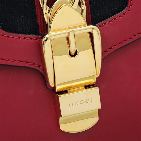 gucci red sylvie small